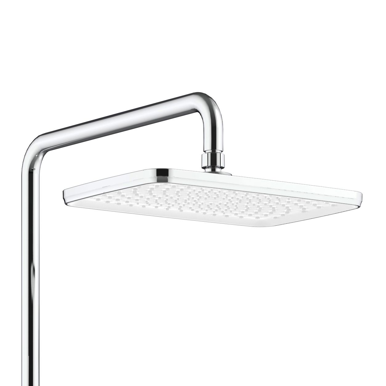 ALONI ROBINET DE DOUCHE THERMOSTATIQUE AVEC TABLETTE CHROME BLANC vue 3