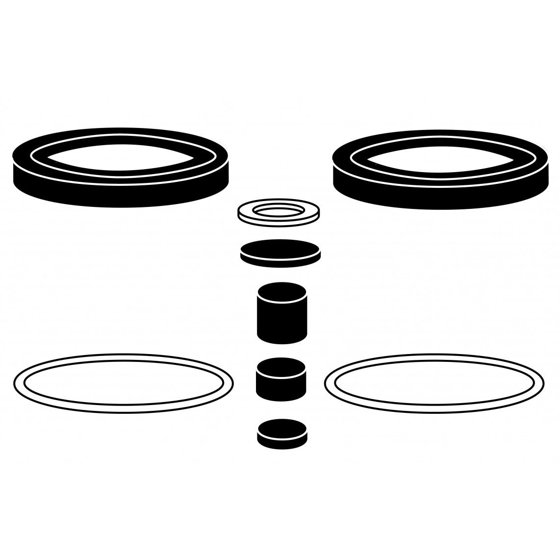98028142 Reservoir afdichtings-Set (11x), zwart/wit vue 2