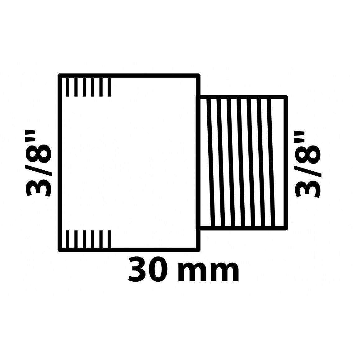 989312155 Tap extension, brass, chrome, 3/8" x 30 mm vue 2