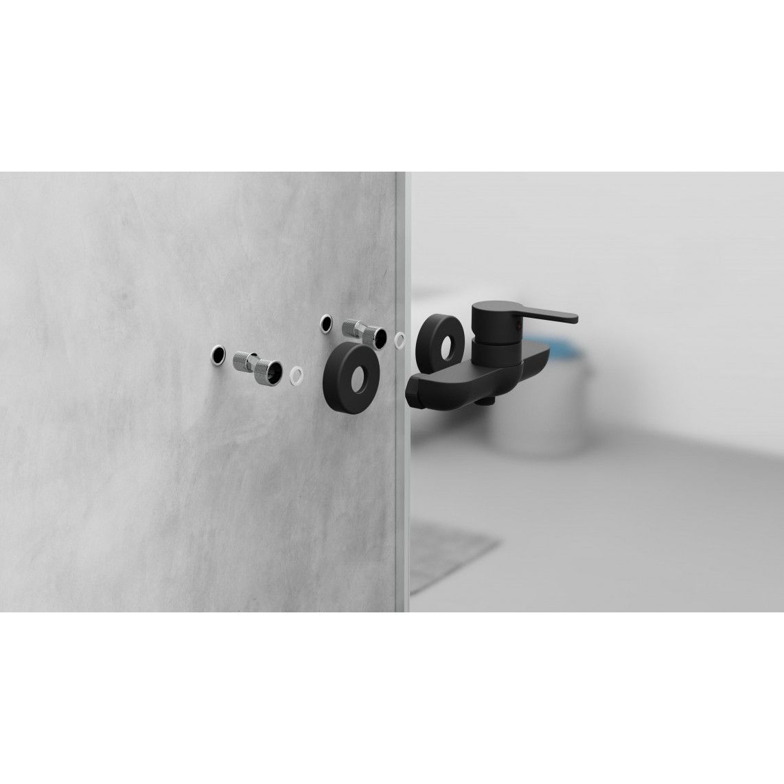 44406 DENVER Shower mixer, black matt vue 10