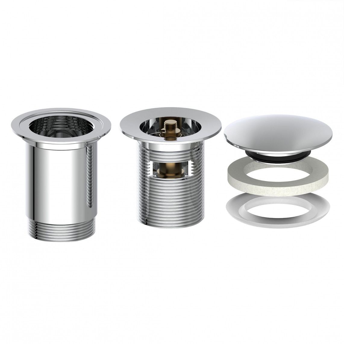 988073013 drukknop pop-up waste, chroom, 1 1/4" vue 5