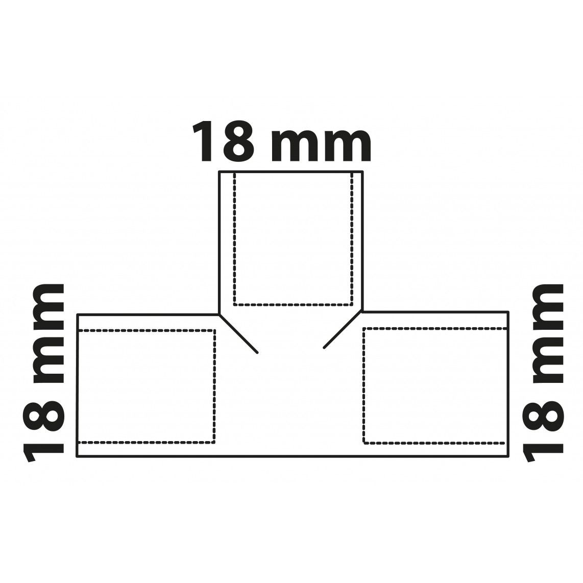 989044017 Tee piece, copper solder fitting, 18 mm, 3 sockets vue 3
