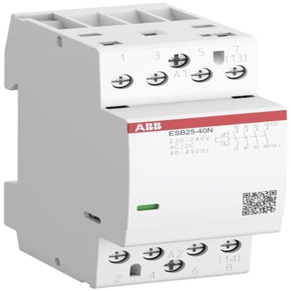 Contacteur modulaire 25A 4 NO contacts tension circuit de commande: 230Vac / Dc