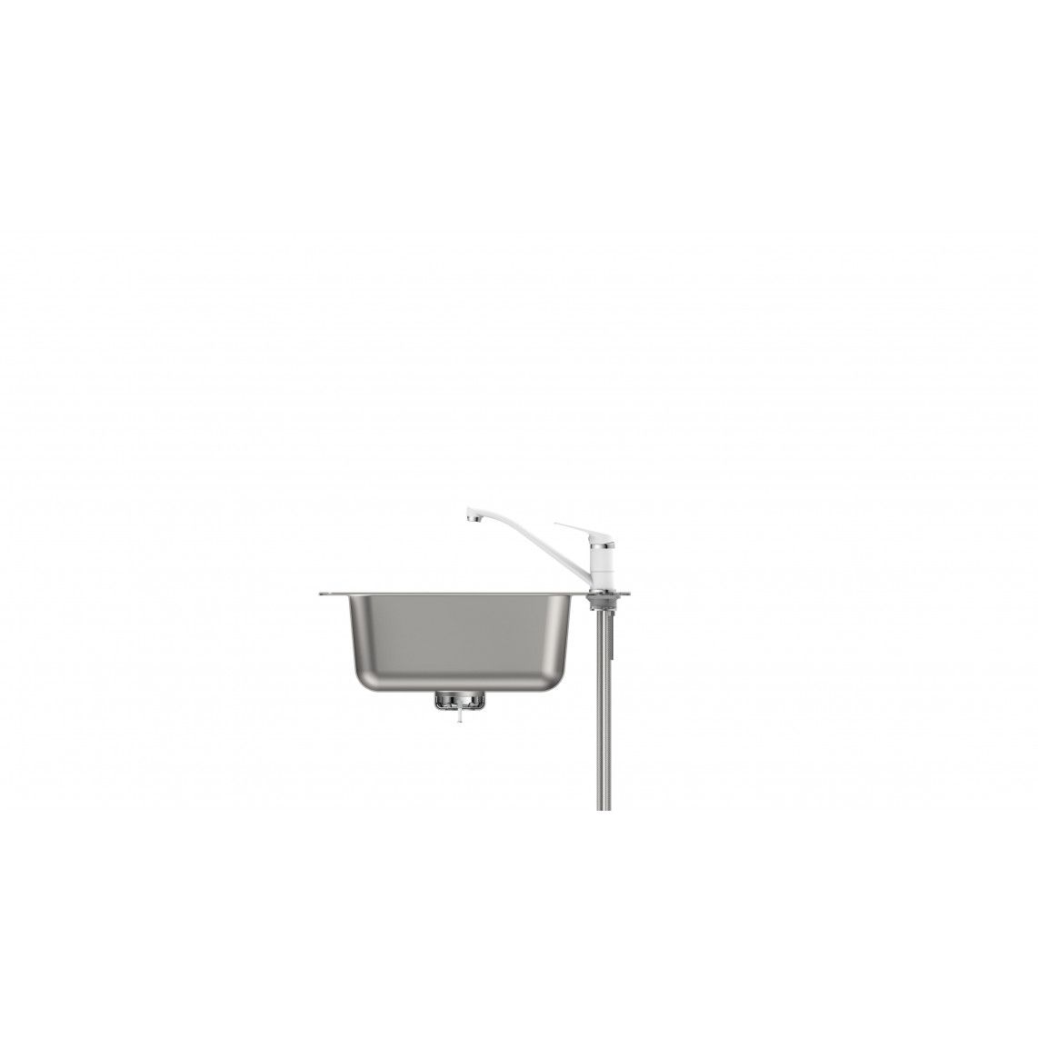 NI182SCR-W SPEED Sink mixer, white/chrome vue 9