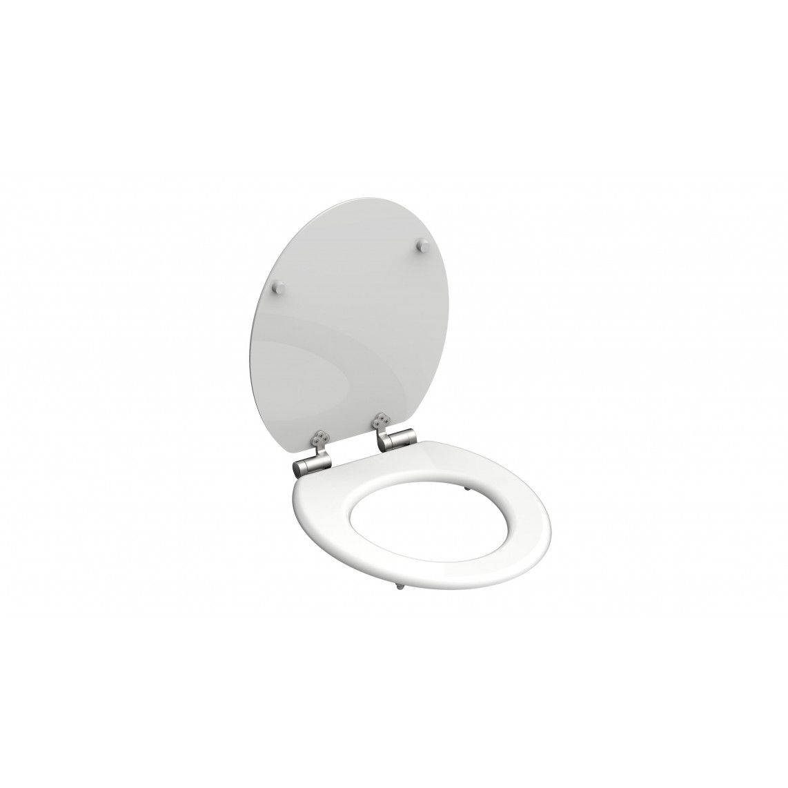 84100 Moulded wood toilet weat WHITE, with soft close vue 2