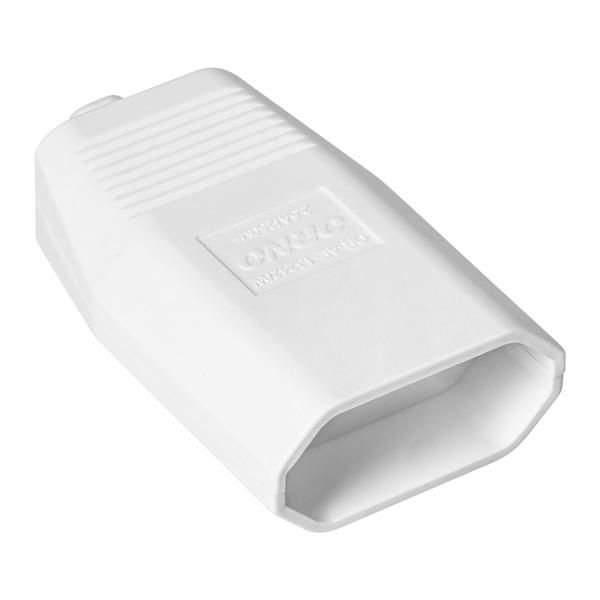 Prise de courant plate sans broches de terre 2,5A 250V Polycarbonate Blanc