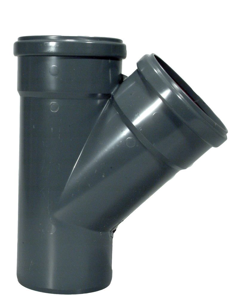 Kabelwerk Eupen Eucarigid-regrb SN4 Accessoires Égout PVC TÉ 45° D 110 MM Gris