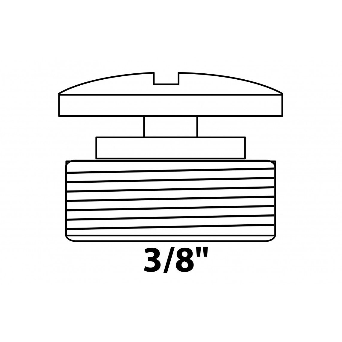 989424155 Plug, brass, chrome, 3/8" male, with slot vue 2