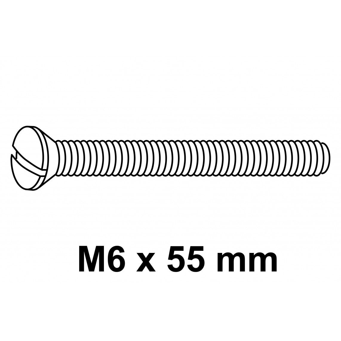98960010 Vervangingsschroef voor plugventielen, verchroomd, M6 x 5,5 cm vue 2