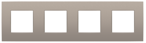 Plaque de recouvrement quadruple, entraxe de 71 mm, couleur Niko Intense bronze coated