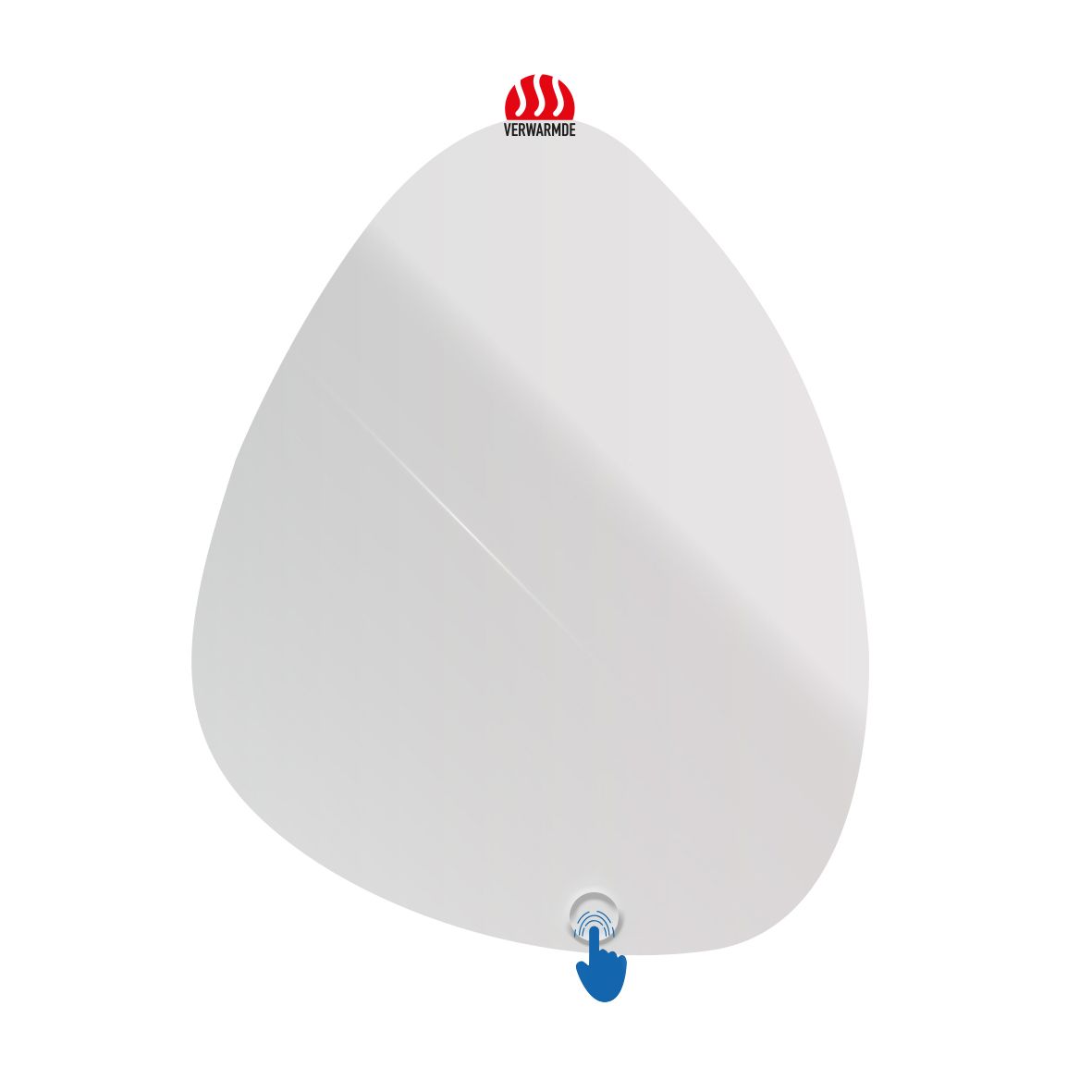 Aloni Uovo Miroir - Avec Éclairage LED - Ovoïde - Sans Cadre - Avec Chauffage - Température DE Couleur LED 3500-6500K - 60×80CM