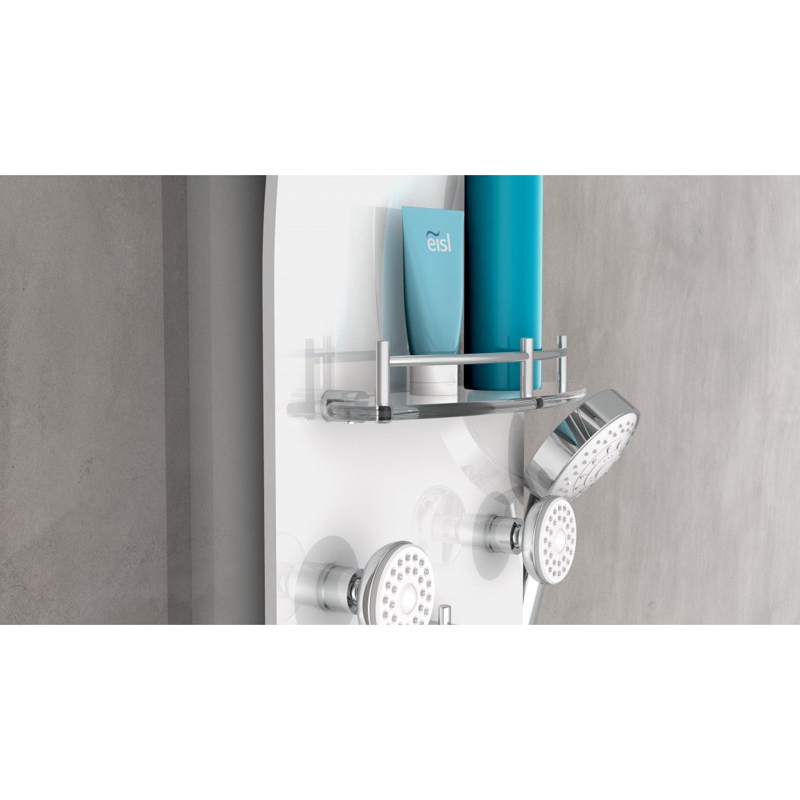 ORSP-YMSBW KARIBIK Shower panel, white vue 11