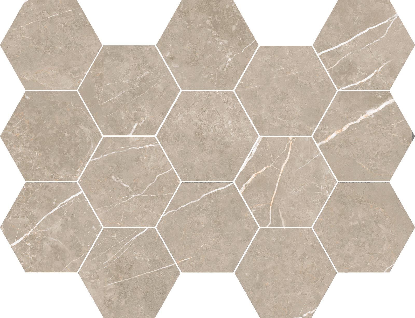 MOSAICO HEX. ELITE MATT GREIGE 32,5X22,5