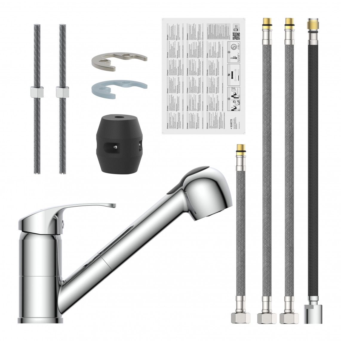 35670 DIZIANI Sink mixer, chrome, with pull-out sprayer vue 5