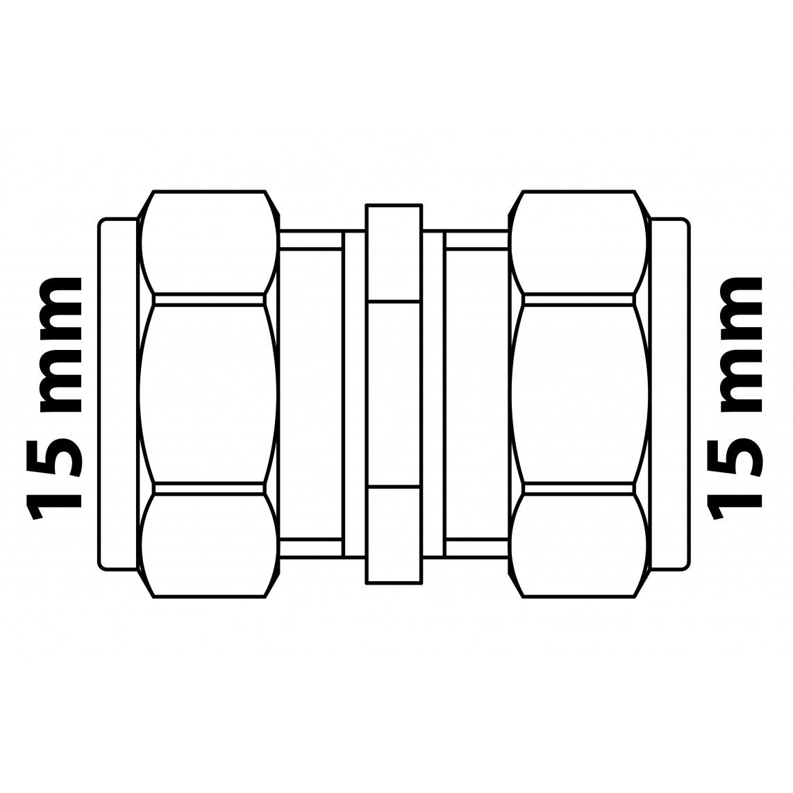 989454317 MS fitting, blanco, 15 mm, knelfitting voor koperen buis, vue 4