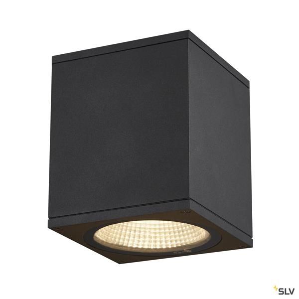 Enola square M, plafonnier apparent Led outdoor, Anthracite