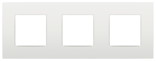 Plaque de recouvrement triple, entraxe de 71 mm, couleur Niko Intense white