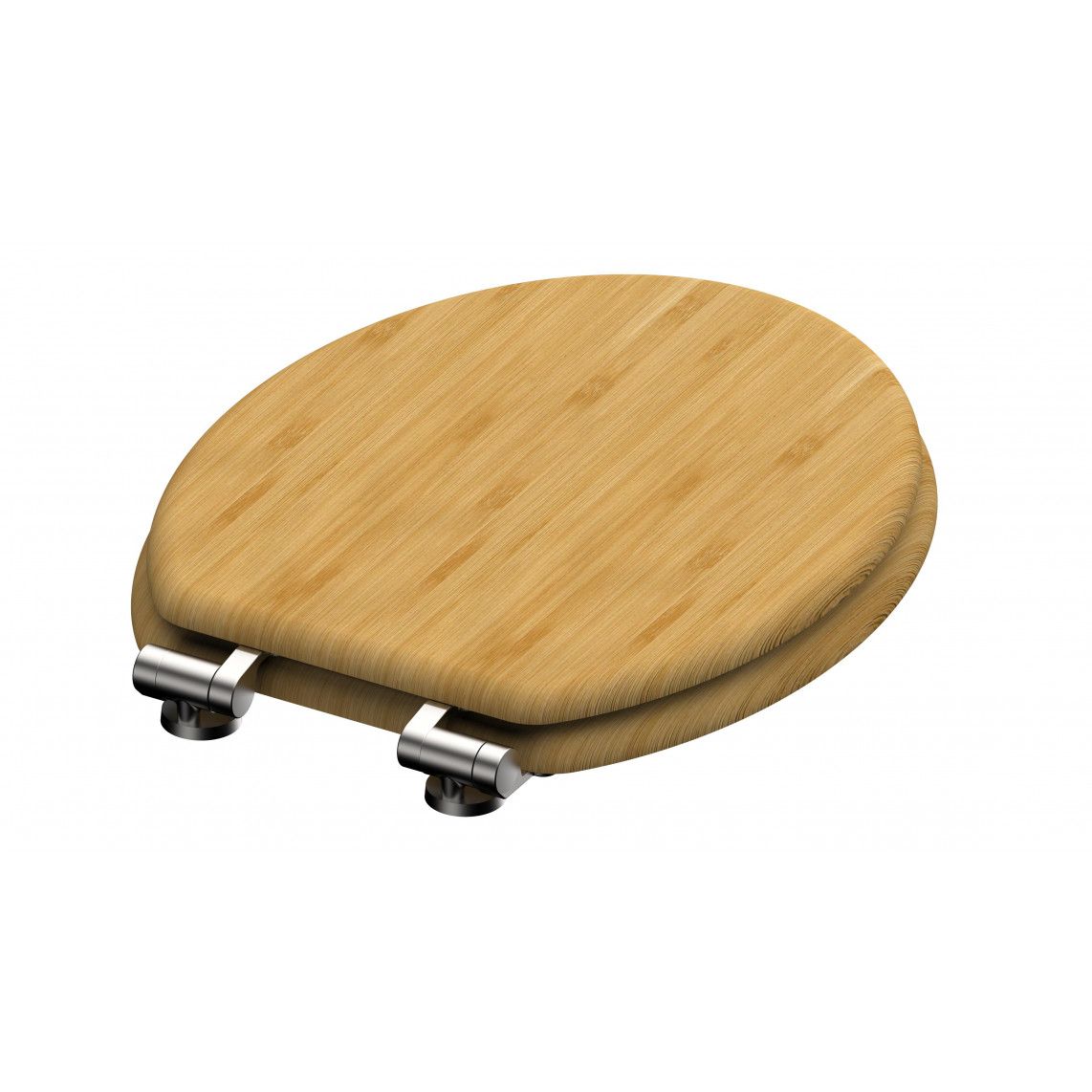 81101 Toilet seat NATURAL BAMBOO, Bamboo, with soft close vue 5