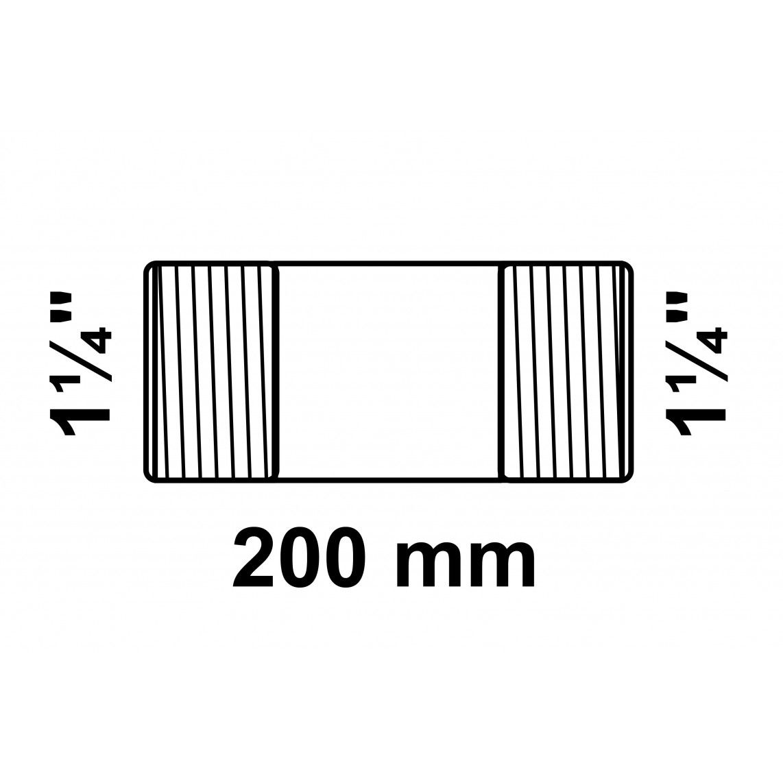 989825955 GI dubbele buisnippel, gegalvaniseerd, 1" x 600 mm, (23) vue 2
