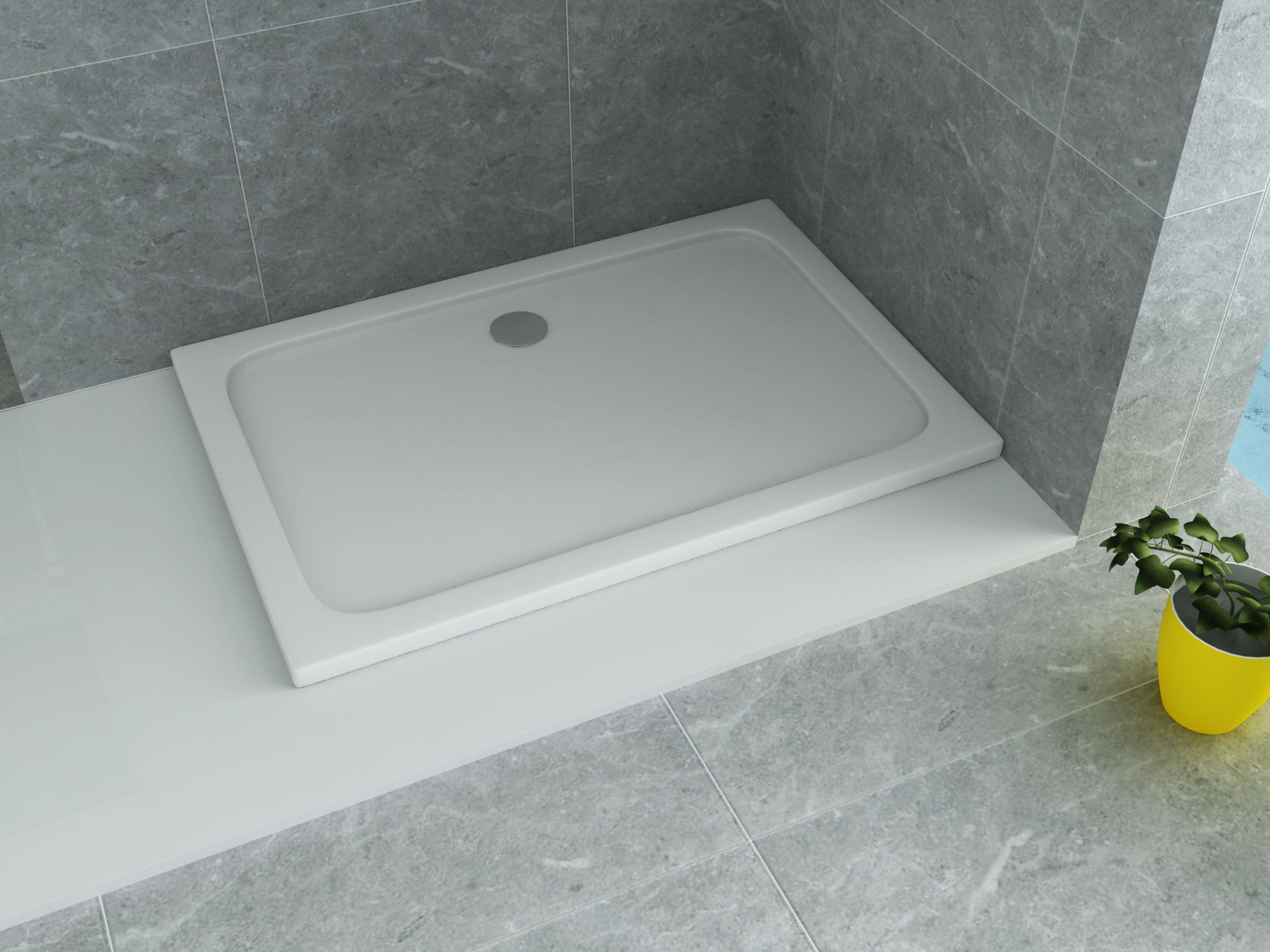ALONI RECEVEUR DE DOUCHE ACRYLIQUE RECTANGULAIRE (120X90X4CM) vue 2