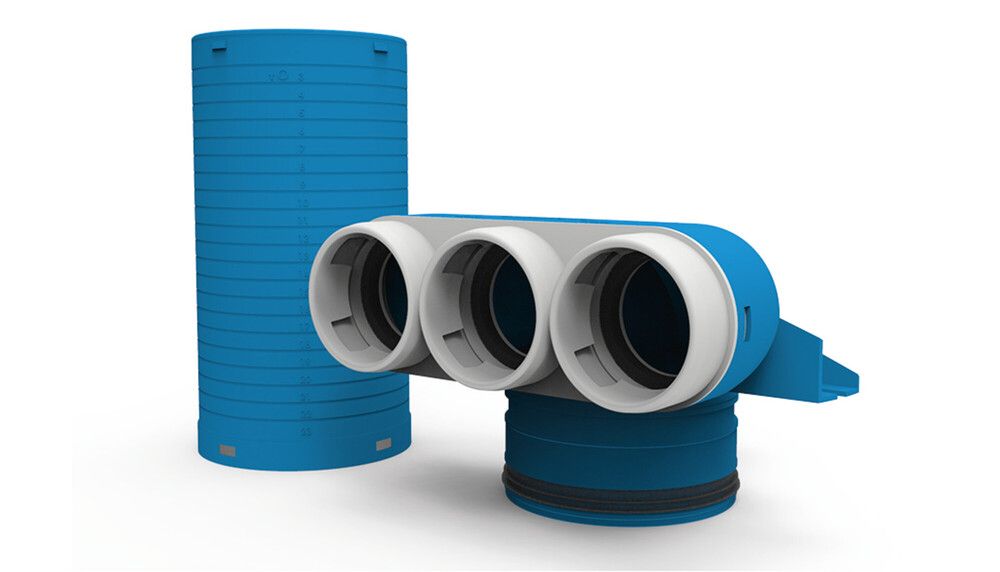 Vent-axia VCHL250-63 Collecteur Terminal 3 X D 63 MM D 125 MM Avec Étui Long