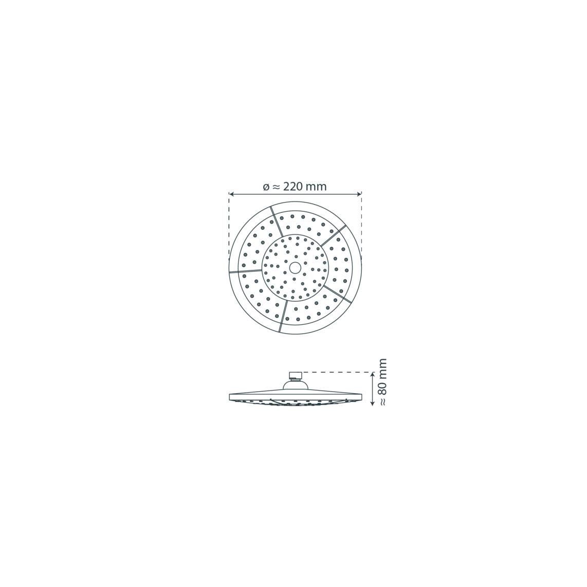 69203 AUXERRE Head shower, chrome vue 5