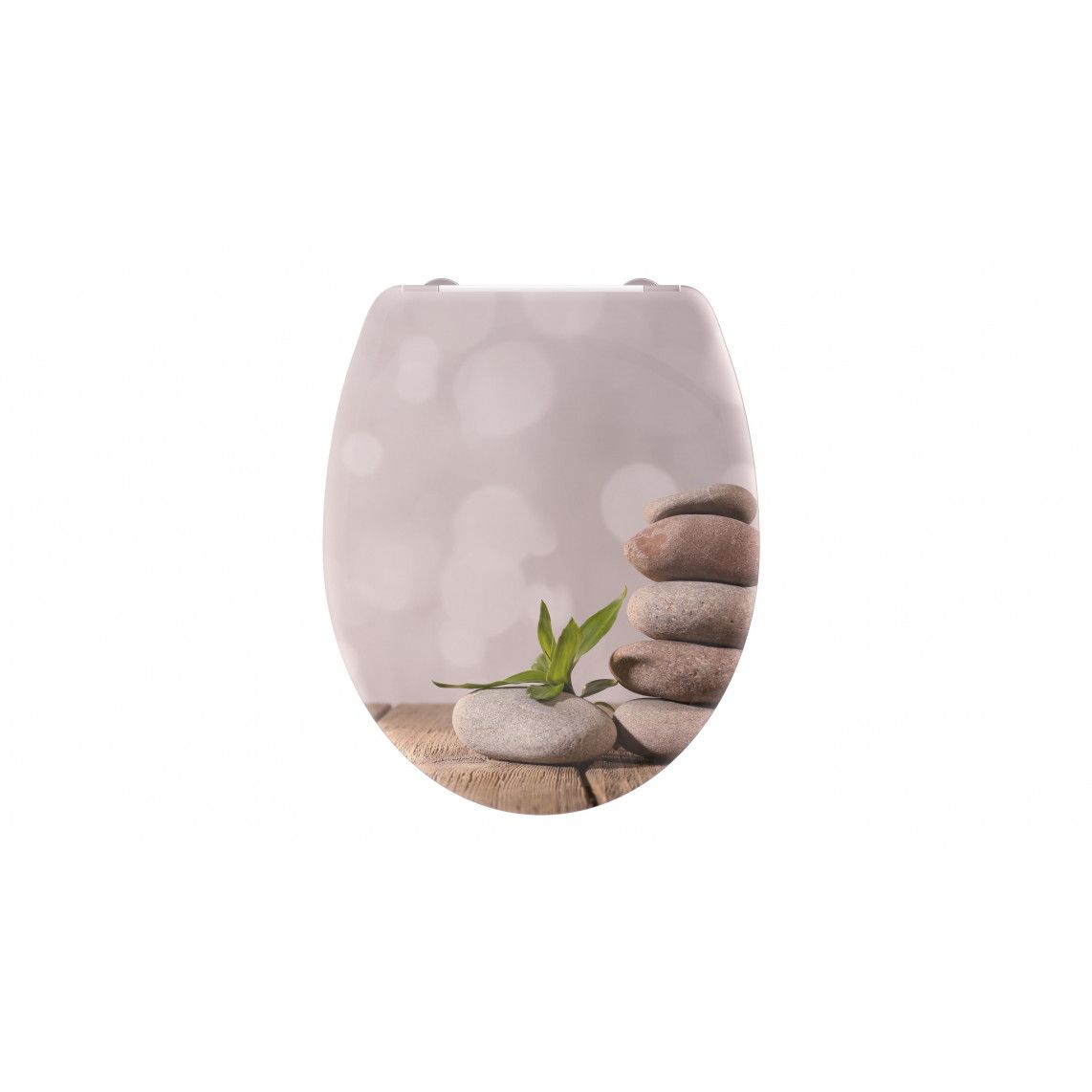 82380 Duroplast Toilet seat STONE PYRAMID, with soft close and quick release vue 2