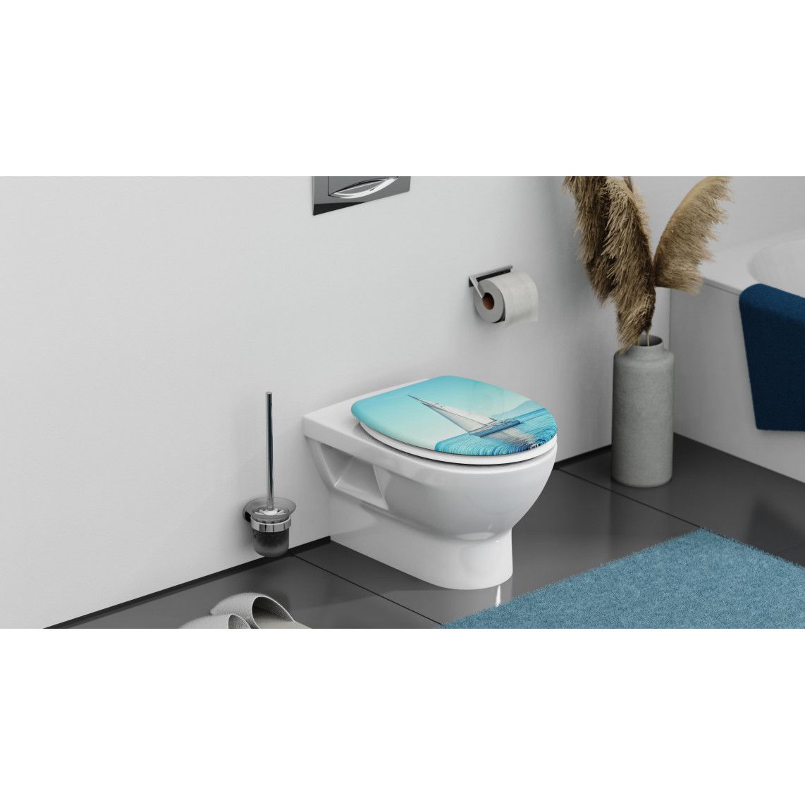 82148 Duroplast Toilet seat SAILING, with soft close vue 11