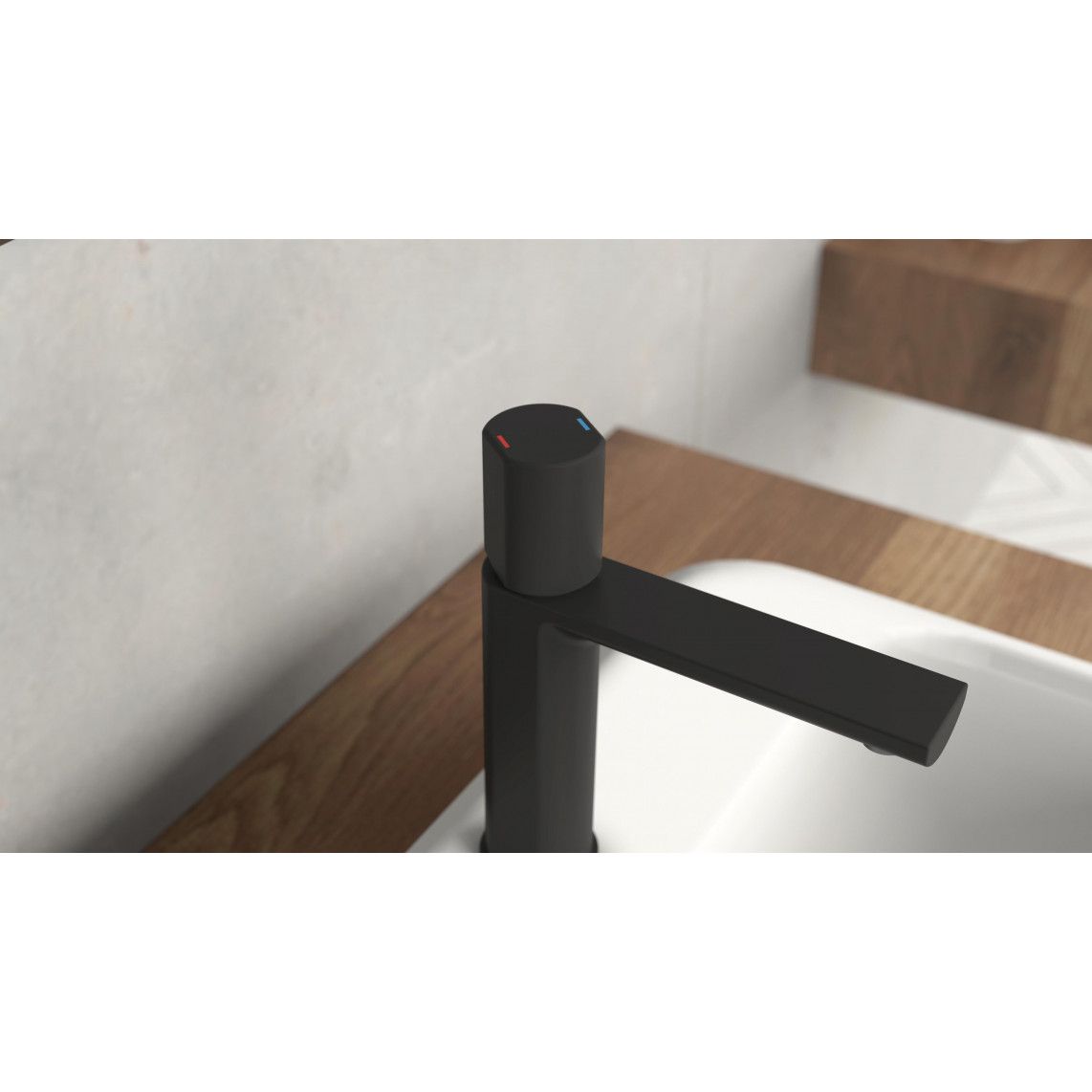 33616 NEW YORK Wash basin mixer, black matt vue 6