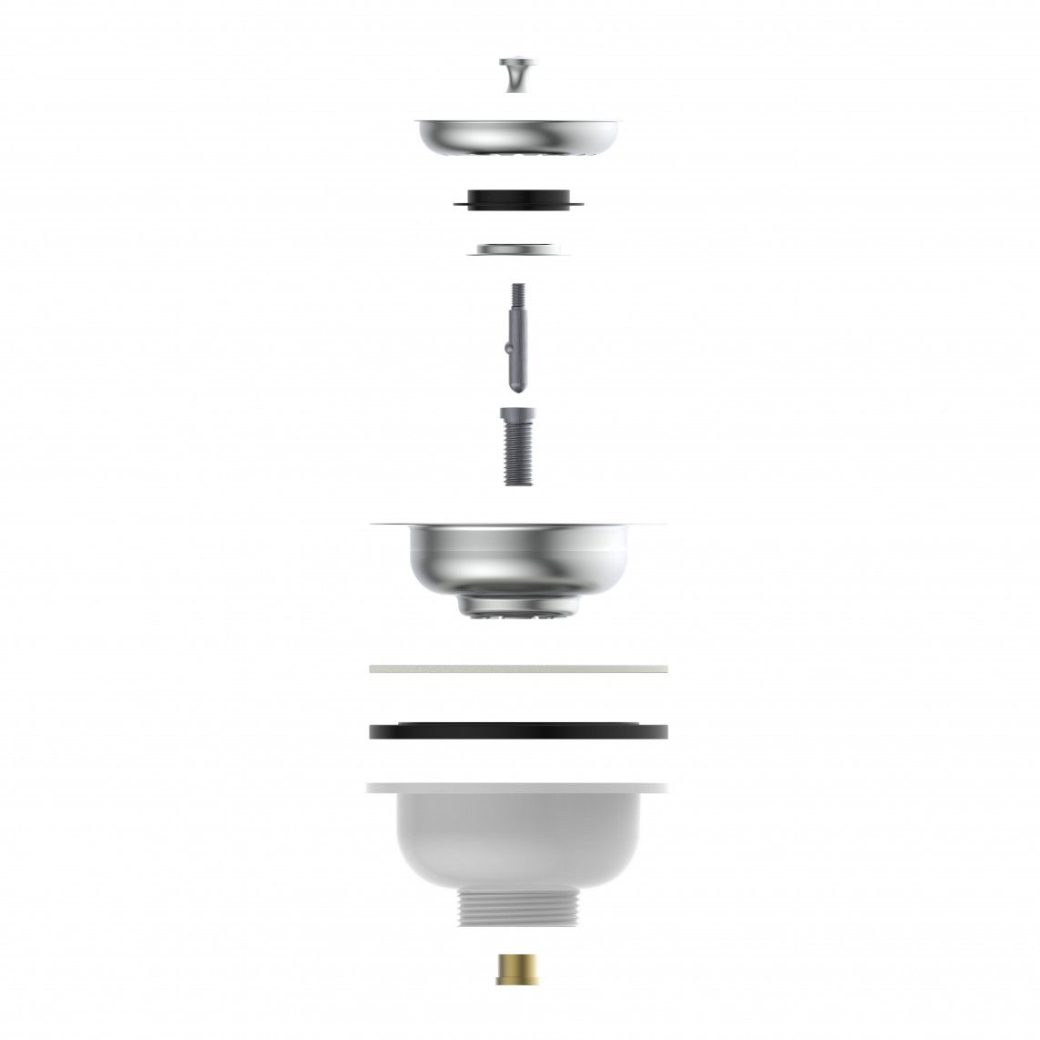 98835240 KS korfventiel, 1 1/2"BU, RVS ontruimingskelk & zeef Ø114 mm vue 6