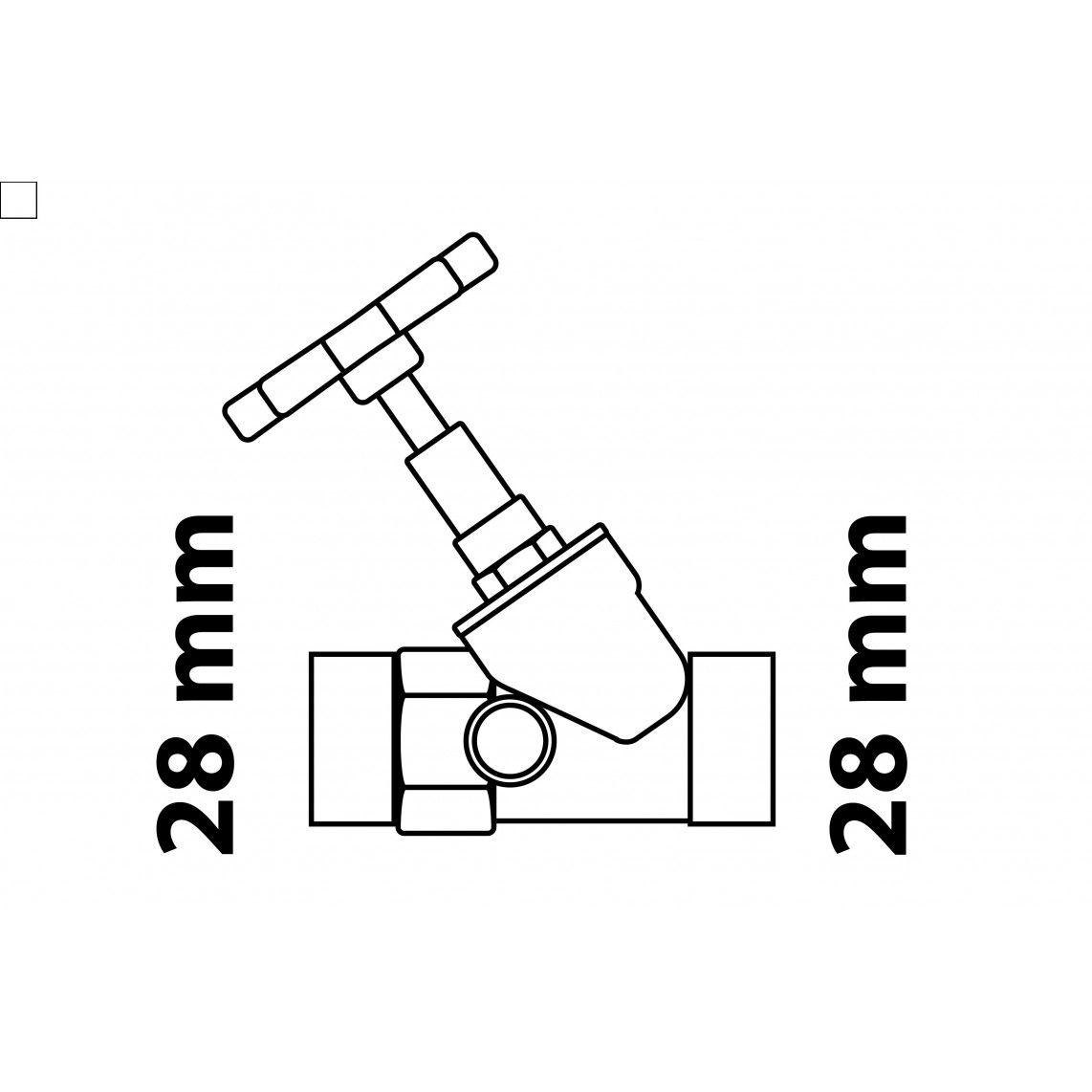 989179255 stopkraaan schuin, 28 mm, zonder aftap vue 2