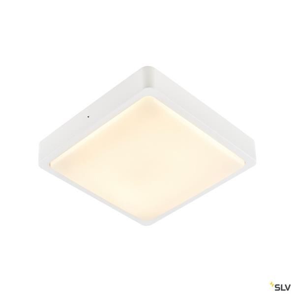 Ainos square, applique ou plafonnier apparent Led outdoor, Blanc, commutateur CCT 3000 / 4000K