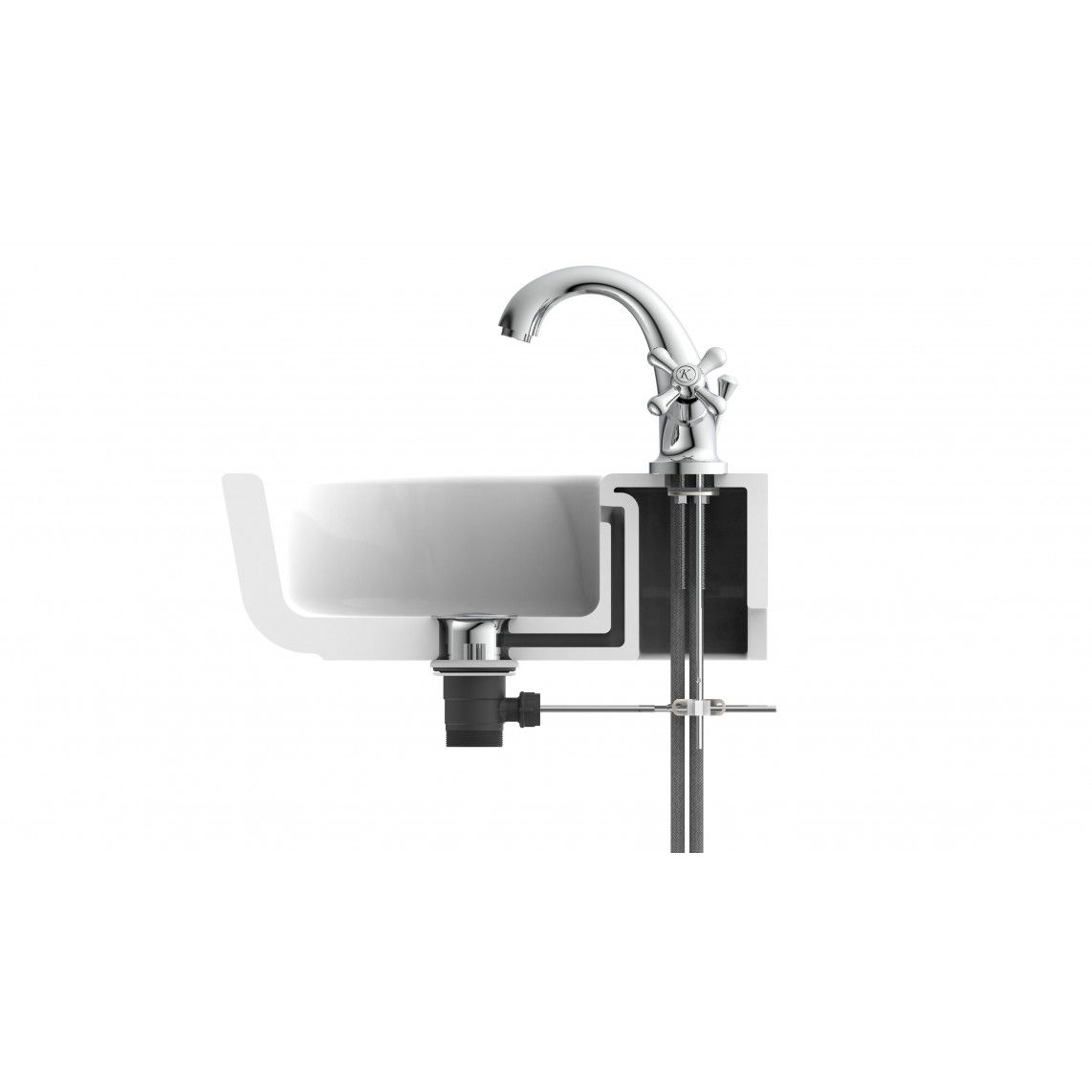 33510 ELK Wash basin mixer, chrome vue 9