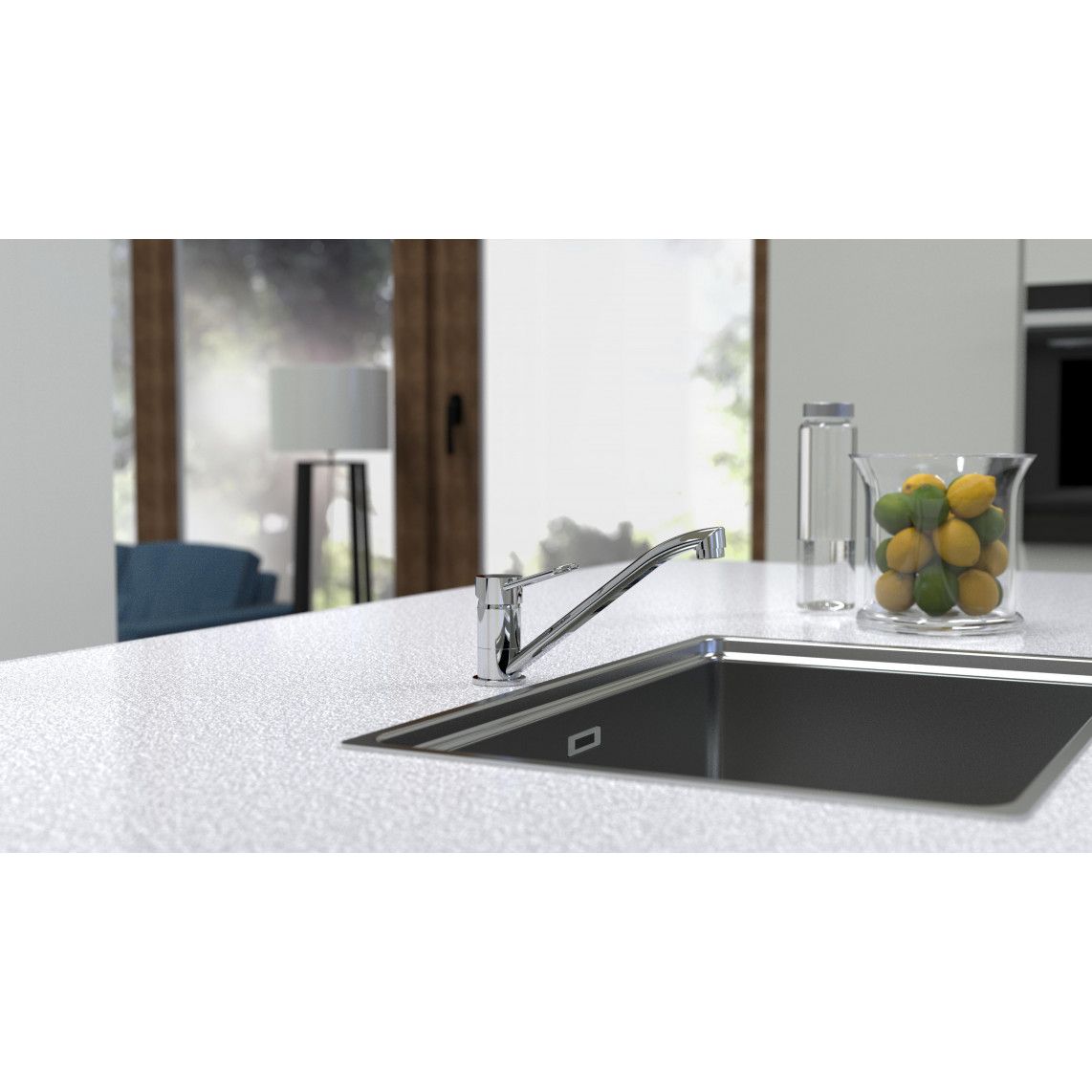 75208 BIRTE Keukenkraan, chroom vue 10