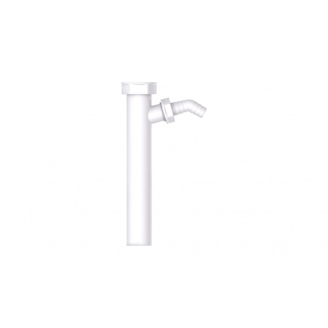 98837348 Immersion tube, plastic, white, 1 1/2" female x 250 mm, for DN 40 mm trap, with 3/4" device connection vue 3
