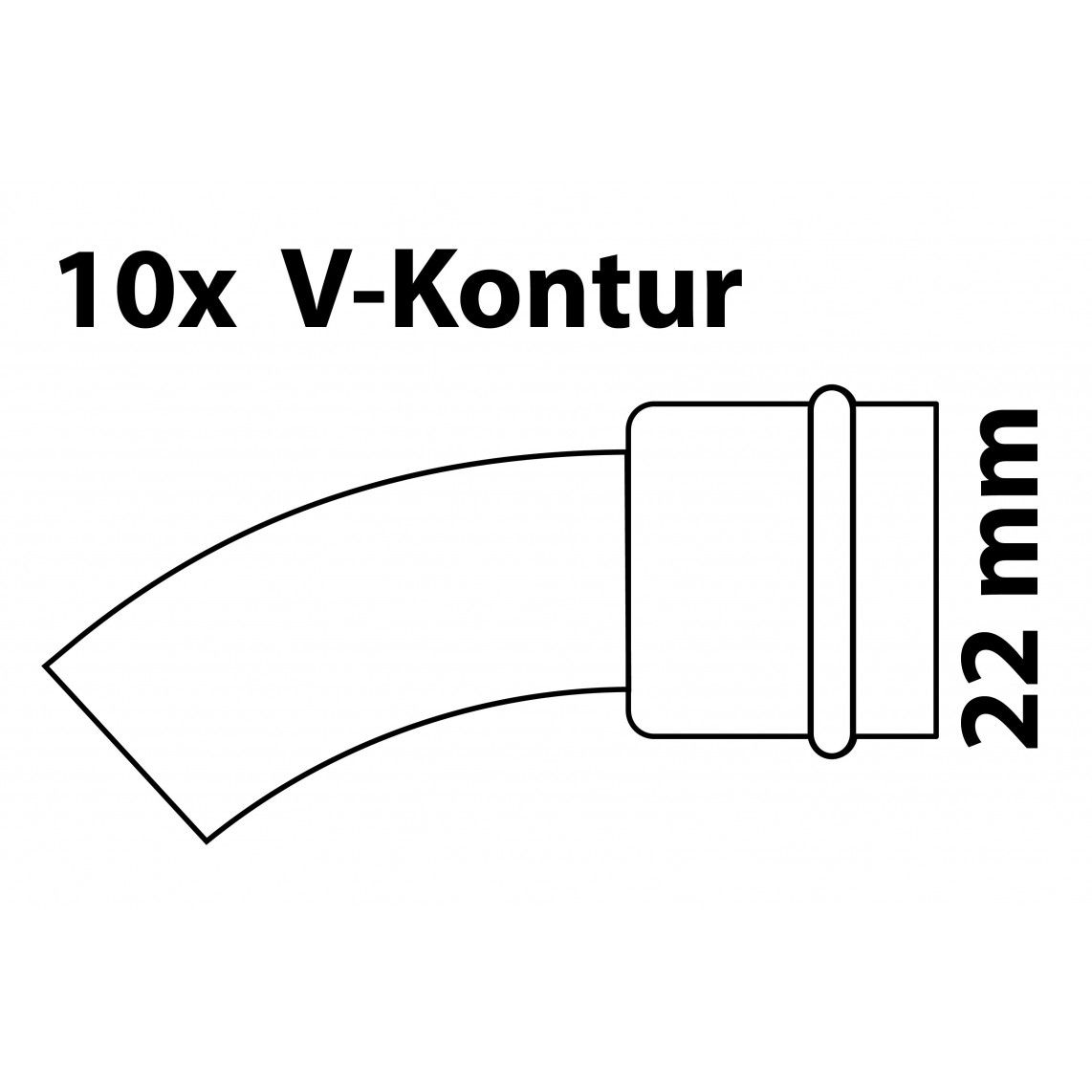 988613460 CU boog 45°, blanco, 22 mm, 1 mof, (P5040) (10x) vue 2
