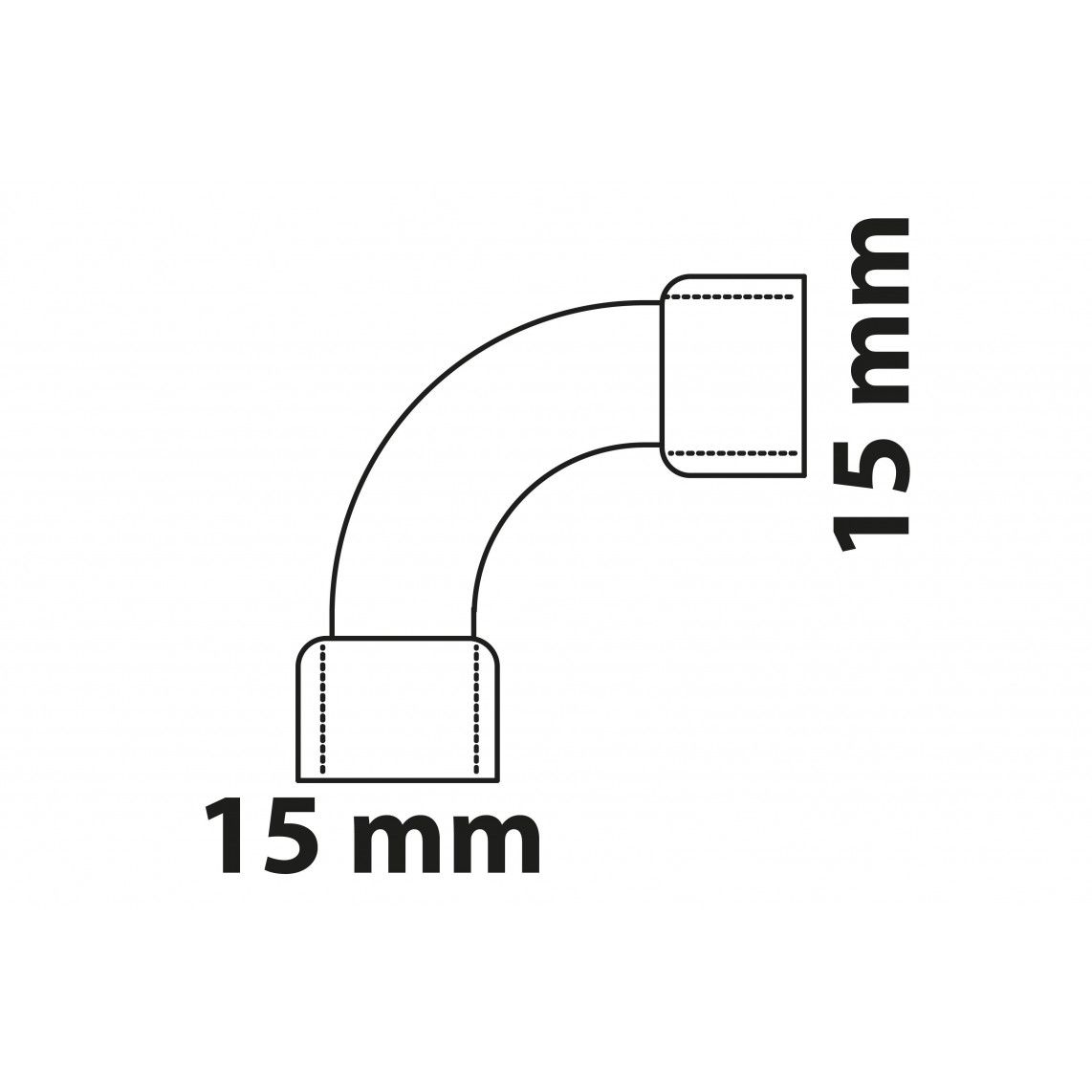 989033017 CU knie 90°, blanco, 15 mm, 2 mofen, (5090) vue 3