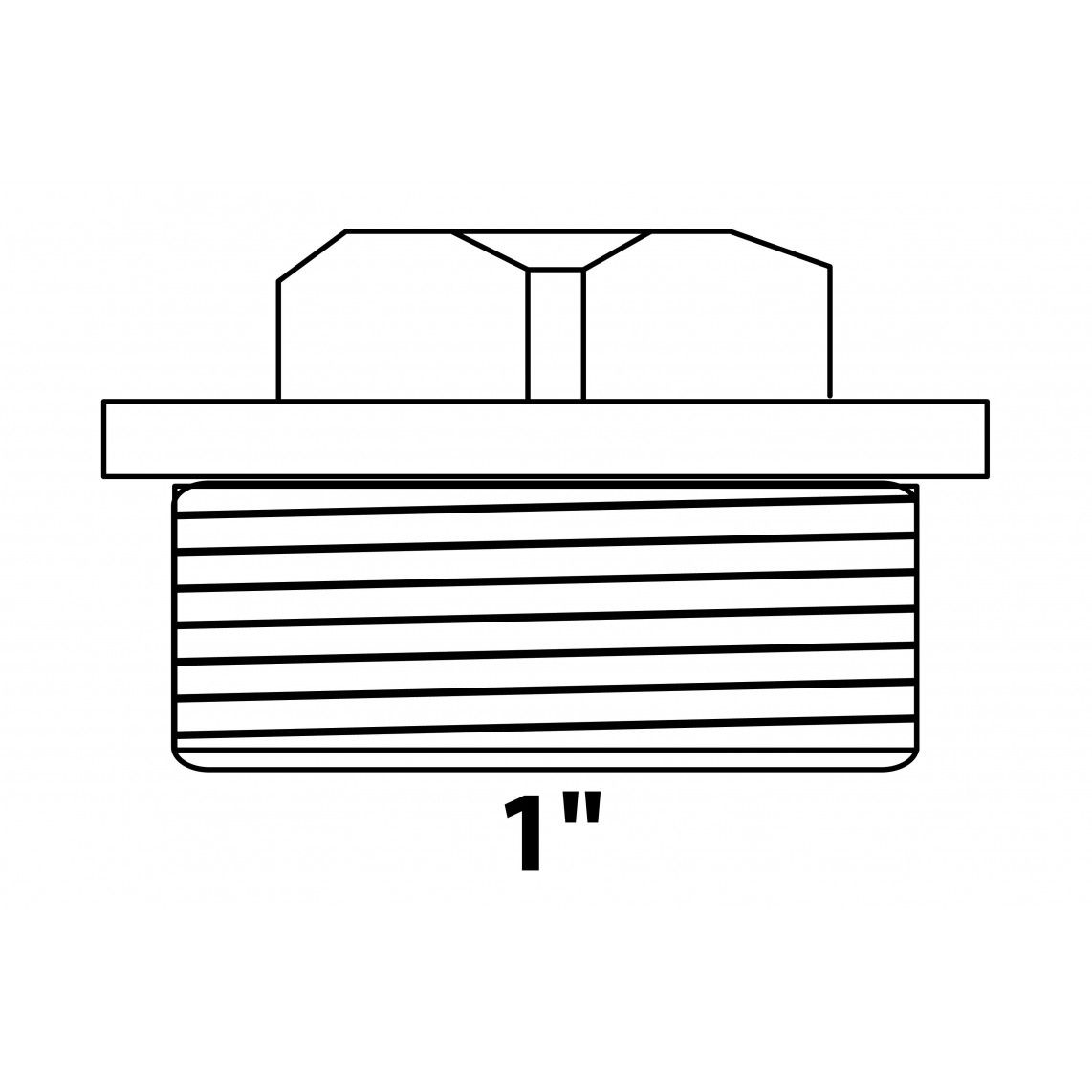 989424355 MS plug, blanco, 1"BU vue 2