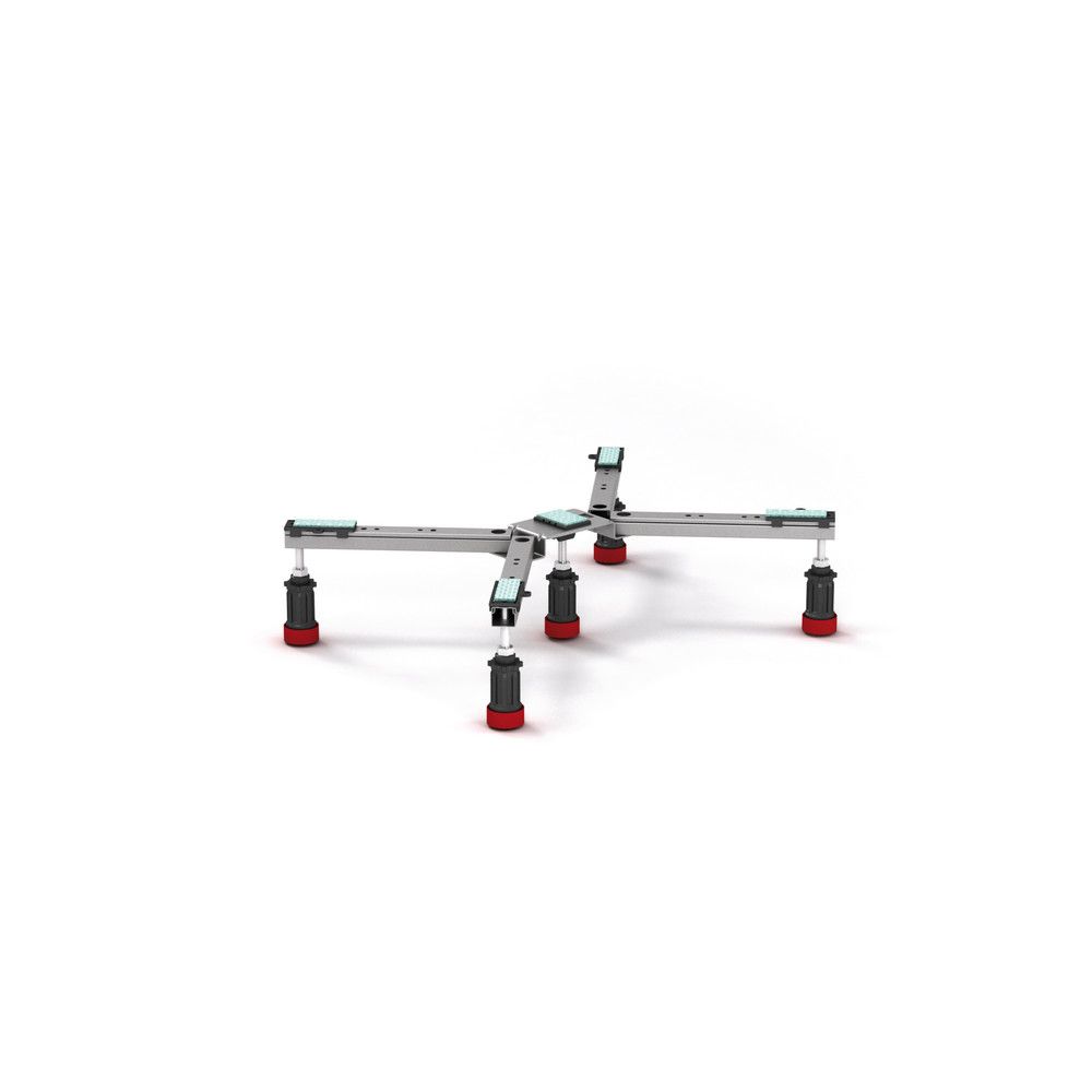 Mepa BW-5 Maxi Jeu DE Pieds Receveur DE Douche Alu Réglable 5 Points D'appui