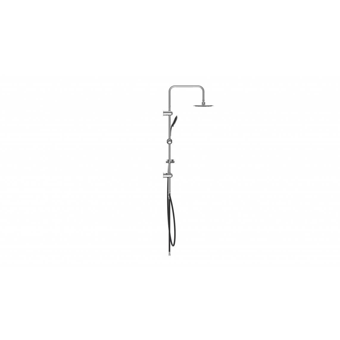 DXLD60088CS DUSCHTRAUM Overhead shower set, chrome/black vue 3