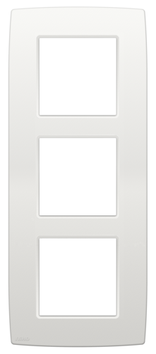 Plaque de recouvrement triple, entraxe de 60 mm, verticale, couleur Niko Original white