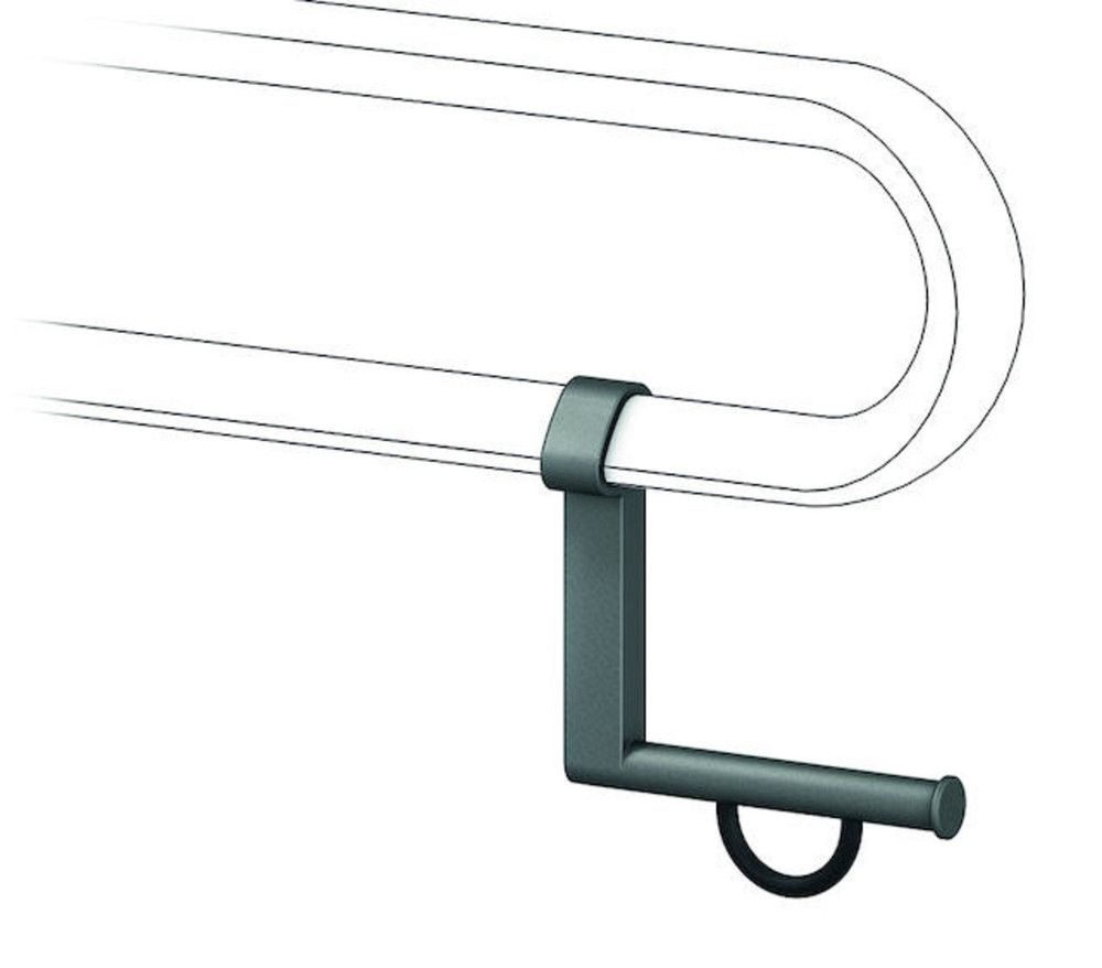 Normbau Cavere Care Porte-rouleau Appui Rabattable Aluminium Anthracite Métal