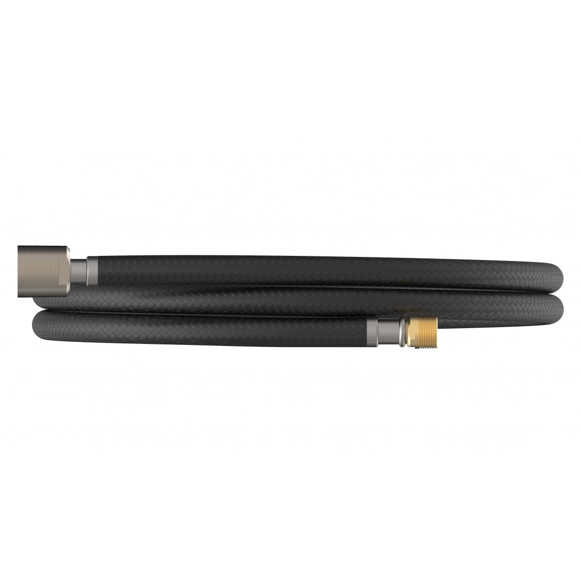 01076 Pull-out hose, black/stainless steel look, 150 cm, with cylindrical nut vue 2