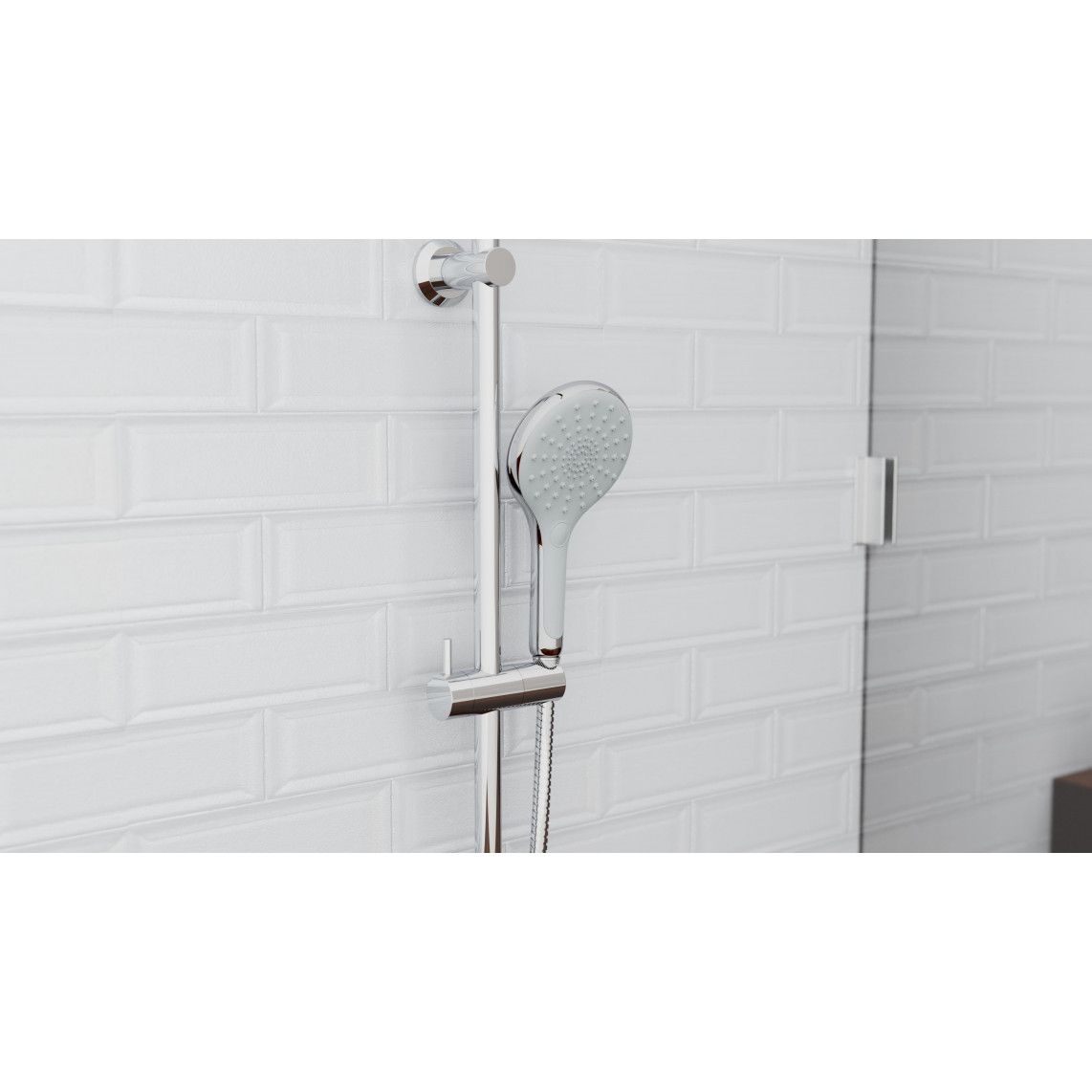 60900 SIRANI hand shower, chrome/light grey vue 7
