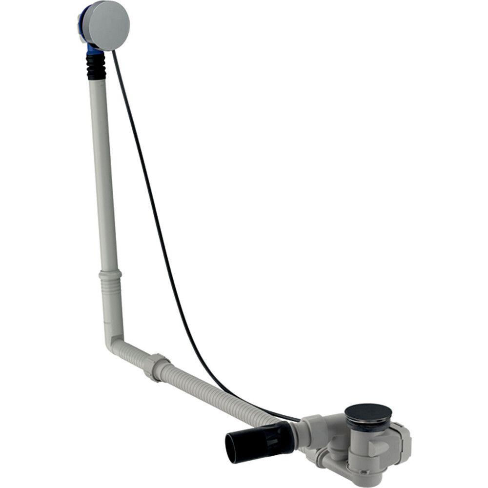 Geberit Garniture Baignoire Rotatif D52 L79CM Contre-courant Chromé Brillant