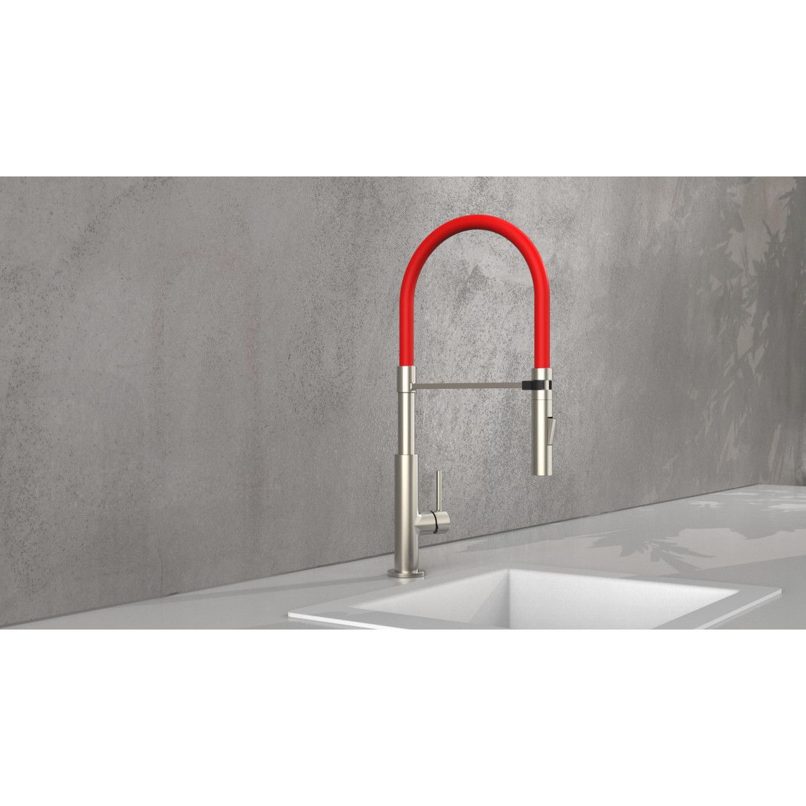 23138 DESIGN Keukenkraan, RVS look/zwart, RVS look/rood, RVS look/grijs vue 11