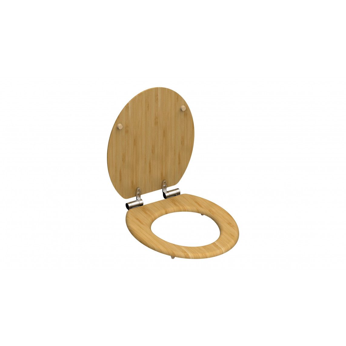 81101 Toilet seat NATURAL BAMBOO, Bamboo, with soft close vue 4