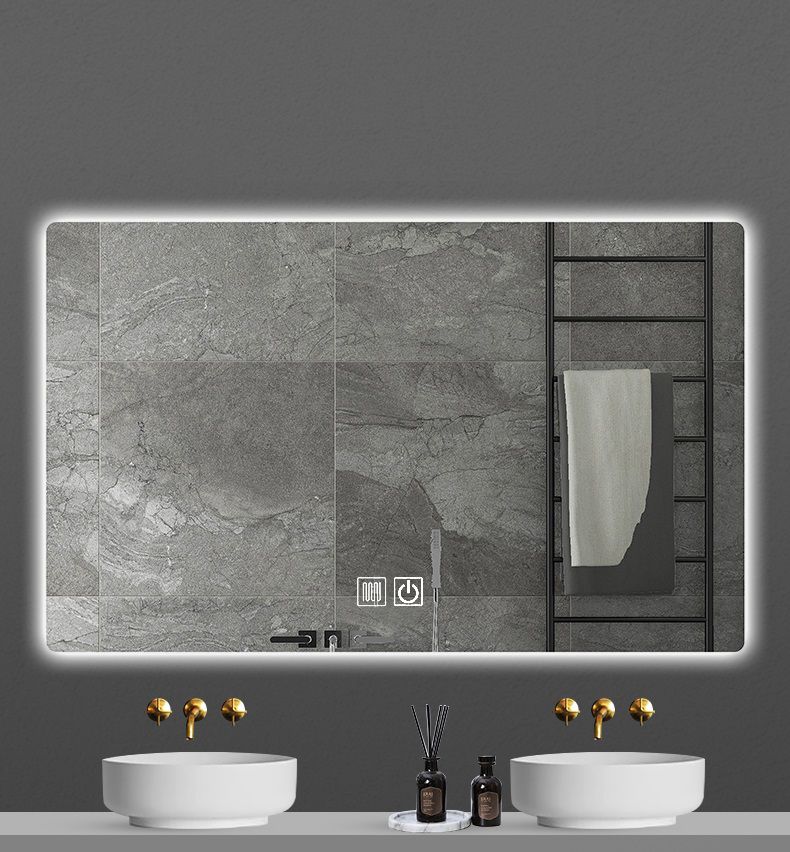 Aloni Queen Miroir - Avec Éclairage LED - Rectangulaire - Sans Cadre - Avec Chauffage - Température DE Couleur LED 3500-6500K - 80×60CM