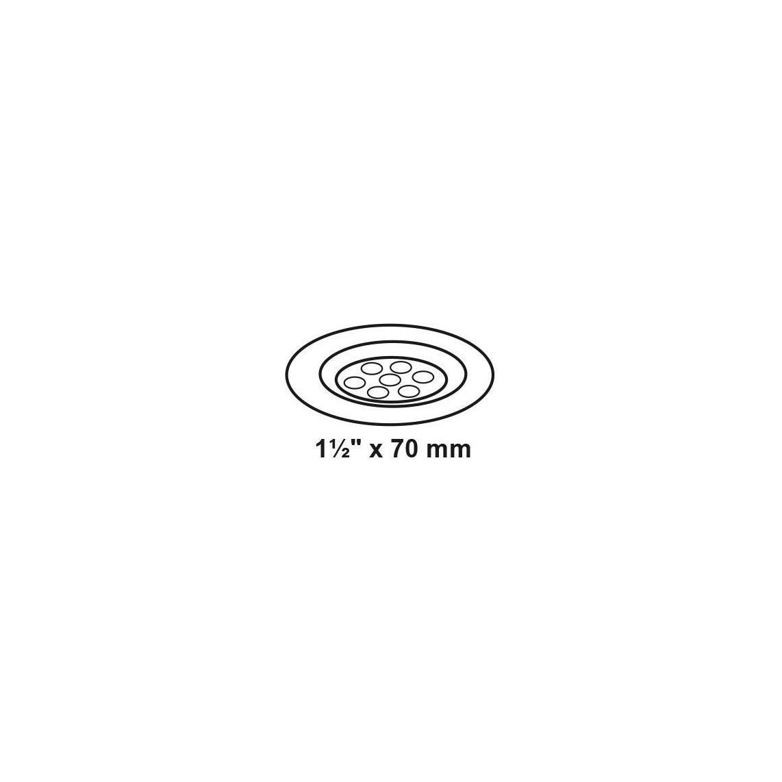 988125048 Valve cup, stainless steel, 70 mm x 1 1/2", for bathtub drain vue 2