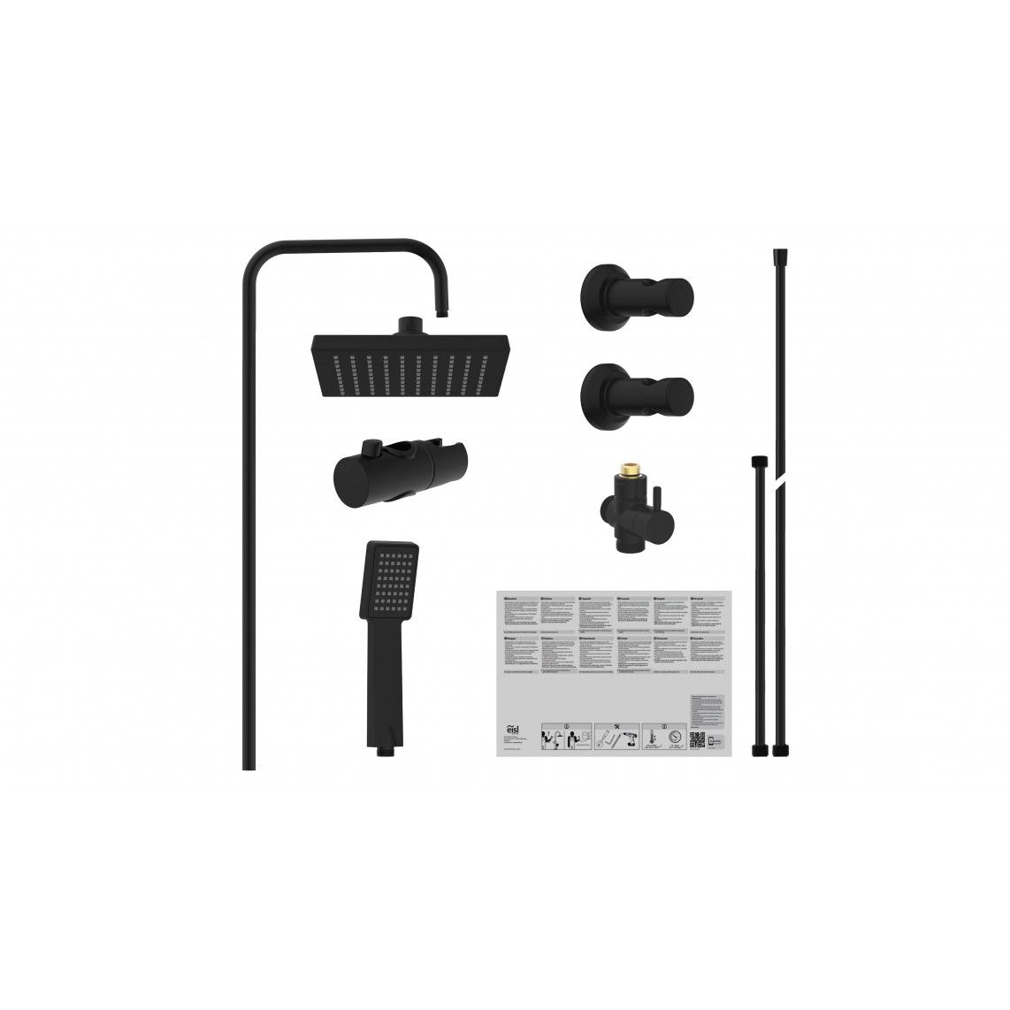 DX12004BL EASY ENERGY Regendouche set, mat zwart vue 4